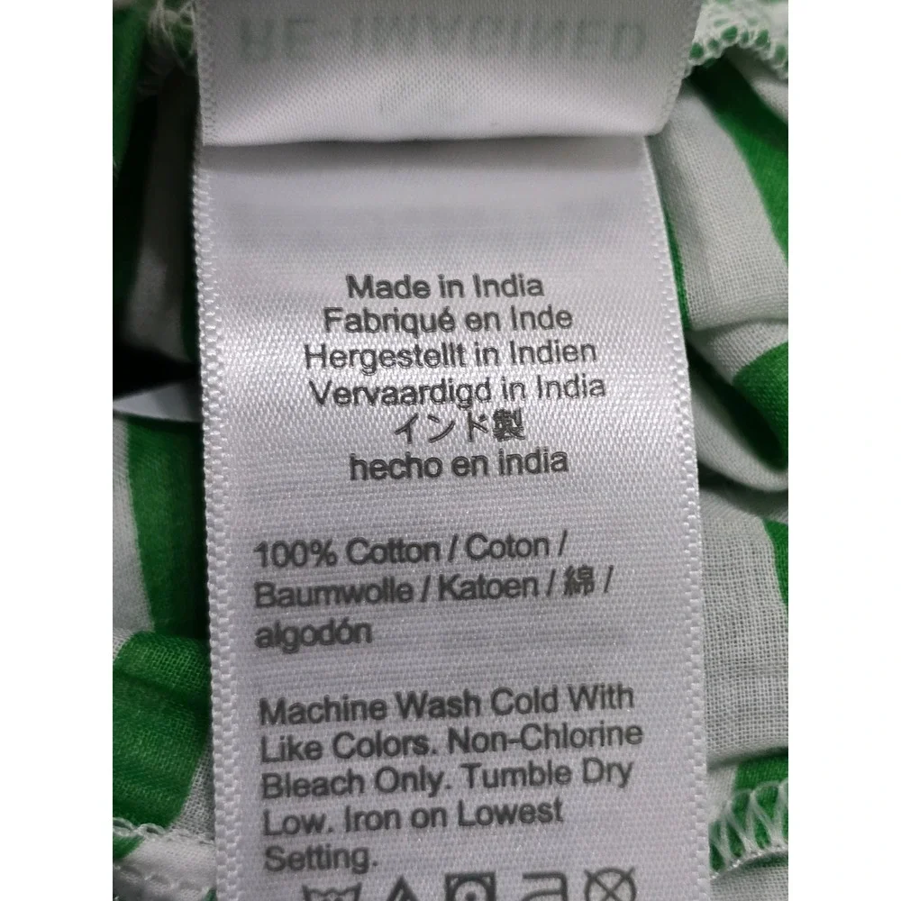 J. Crew Green White Striped Convertible Beach Sarong Halter Dress XS